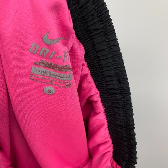 Nike Running Shorts Tempo Mesh Black Barbie Pink Lined Dri Fit - Picture 6 of 7